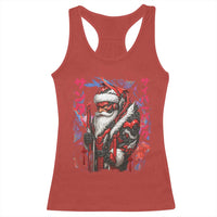 Christmas Cyberpunk Santa Racerback Tank Top Japanese Xmas Techwear Manga Anime - Wonder Print Shop