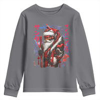 Christmas Cyberpunk Santa Youth Sweatshirt Japanese Xmas Techwear Manga Anime - Wonder Print Shop