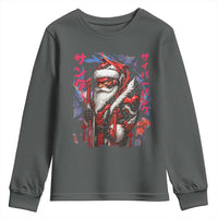 Christmas Cyberpunk Santa Youth Sweatshirt Japanese Xmas Techwear Manga Anime - Wonder Print Shop
