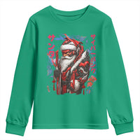 Christmas Cyberpunk Santa Youth Sweatshirt Japanese Xmas Techwear Manga Anime - Wonder Print Shop