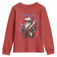 Christmas Cyberpunk Santa Youth Sweatshirt Japanese Xmas Techwear Manga Anime - Wonder Print Shop