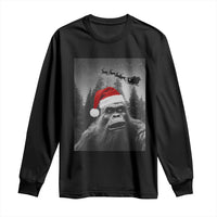 Funny Bigfoot Santas Sleigh Selfie Christmas Long Sleeve Shirt - Wonder Print Shop