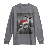 Funny Bigfoot Santas Sleigh Selfie Christmas Long Sleeve Shirt - Wonder Print Shop
