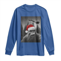 Funny Bigfoot Santas Sleigh Selfie Christmas Long Sleeve Shirt - Wonder Print Shop