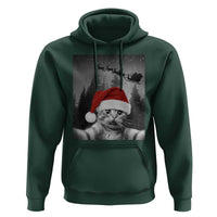 Funny Cat Selfie With Santas Sleigh Christmas Hoodie - Wonder Print Shop