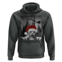 Funny Cat Selfie With Santas Sleigh Christmas Hoodie - Wonder Print Shop