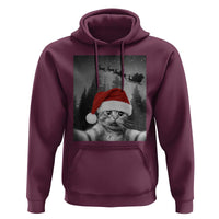 Funny Cat Selfie With Santas Sleigh Christmas Hoodie - Wonder Print Shop