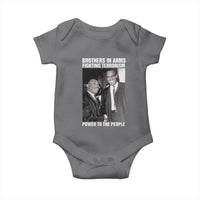 Martin Luther King And Malcolm X Baby Onesie Brothers In Arms Fighting Terrorism Power To The People