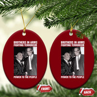 Martin Luther King And Malcolm X Ceramic Ornament Brothers In Arms Fighting Terrorism Power To The People