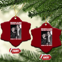 Martin Luther King And Malcolm X Ceramic Ornament Brothers In Arms Fighting Terrorism Power To The People