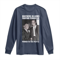 Martin Luther King And Malcolm X Long Sleeve Shirt Brothers In Arms Fighting Terrorism Power To The People