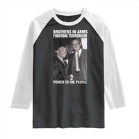 Martin Luther King And Malcolm X Raglan Shirt Brothers In Arms Fighting Terrorism Power To The People
