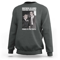 Martin Luther King And Malcolm X Sweatshirt Brothers In Arms Fighting Terrorism Power To The People