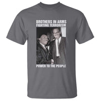 Martin Luther King And Malcolm X T Shirt Brothers In Arms Fighting Terrorism Power To The People