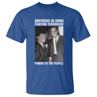 Martin Luther King And Malcolm X T Shirt Brothers In Arms Fighting Terrorism Power To The People
