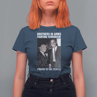 Martin Luther King And Malcolm X T Shirt For Women Brothers In Arms Fighting Terrorism Power To The People