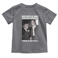 Martin Luther King And Malcolm X Toddler T Shirt Brothers In Arms Fighting Terrorism Power To The People