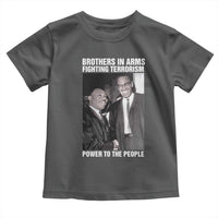 Martin Luther King And Malcolm X Toddler T Shirt Brothers In Arms Fighting Terrorism Power To The People