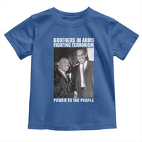 Martin Luther King And Malcolm X Toddler T Shirt Brothers In Arms Fighting Terrorism Power To The People
