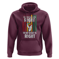Martin Luther King Quote Hoodie The Time Is Always Right To Do What Is Right Hand Fist