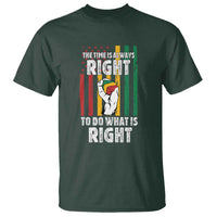 Martin Luther King Quote T Shirt The Time Is Always Right To Do What Is Right Hand Fist