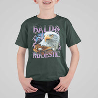 Funny Eagle Bald And Majestic T Shirt For Kid Vintage Eagle Thunder Storm - Wonder Print Shop