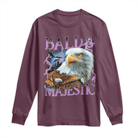 Funny Eagle Bald And Majestic Long Sleeve Shirt Vintage Eagle Thunder Storm