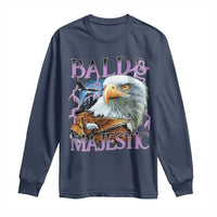 Funny Eagle Bald And Majestic Long Sleeve Shirt Vintage Eagle Thunder Storm