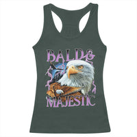 Funny Eagle Bald And Majestic Racerback Tank Top Vintage Eagle Thunder Storm