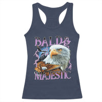 Funny Eagle Bald And Majestic Racerback Tank Top Vintage Eagle Thunder Storm