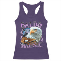 Funny Eagle Bald And Majestic Racerback Tank Top Vintage Eagle Thunder Storm