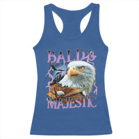 Funny Eagle Bald And Majestic Racerback Tank Top Vintage Eagle Thunder Storm