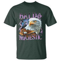 Funny Eagle Bald And Majestic T Shirt Vintage Eagle Thunder Storm - Wonder Print Shop