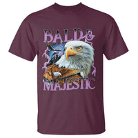 Funny Eagle Bald And Majestic T Shirt Vintage Eagle Thunder Storm - Wonder Print Shop