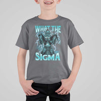 Funny What The Sigma T Shirt For Kid Alpha Wolf Oddly Specific Thunder Meme