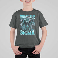 Funny What The Sigma T Shirt For Kid Alpha Wolf Oddly Specific Thunder Meme