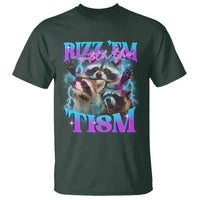 Funny Rizz Em With The Tism T Shirt Meme Autistic Racoon - Wonder Print Shop