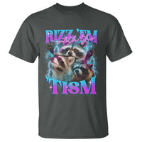 Funny Rizz Em With The Tism T Shirt Meme Autistic Racoon - Wonder Print Shop
