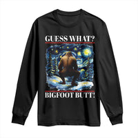 Funny Bigfoot Guess What Long Sleeve Shirt Butt Sasquatch Starry Night