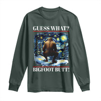 Funny Bigfoot Guess What Long Sleeve Shirt Butt Sasquatch Starry Night