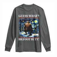 Funny Bigfoot Guess What Long Sleeve Shirt Butt Sasquatch Starry Night