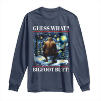 Funny Bigfoot Guess What Long Sleeve Shirt Butt Sasquatch Starry Night