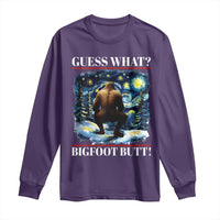 Funny Bigfoot Guess What Long Sleeve Shirt Butt Sasquatch Starry Night