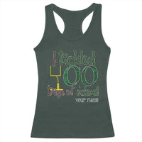 Personalized 100TH Day Of School Football Racerback Tank Top Custom Text I Tackled 100 Days Of School