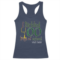 Personalized 100TH Day Of School Football Racerback Tank Top Custom Text I Tackled 100 Days Of School