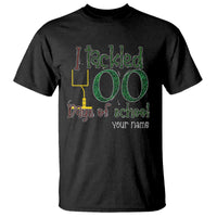 Personalized 100TH Day Of School Football T Shirt Custom Text I Tackled 100 Days Of School