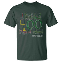 Personalized 100TH Day Of School Football T Shirt Custom Text I Tackled 100 Days Of School
