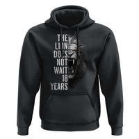 Funny The Lion Does Not Wait 18 Years Hoodie Lion Meme Gen Z Alpha - Wonder Print Shop