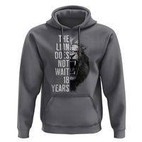 Funny The Lion Does Not Wait 18 Years Hoodie Lion Meme Gen Z Alpha - Wonder Print Shop