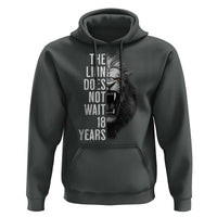 Funny The Lion Does Not Wait 18 Years Hoodie Lion Meme Gen Z Alpha - Wonder Print Shop